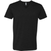 Custom Mens CVC V-Neck T-Shirt Black