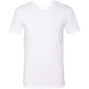 Custom Mens CVC V-Neck T-Shirt White