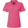 Custom Womens Pique Polo Bright Pink