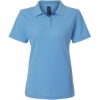 Custom Womens Pique Polo Carolina Blue