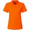 Custom Womens Pique Polo Deep Orange
