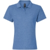 Custom Womens Pique Polo Heather Royal