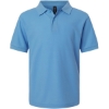 Custom Youth Pique Polo Carolina Blue