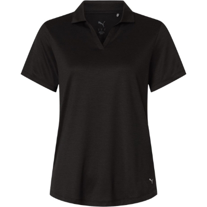 Custom Womens Icon Heather Polo Puma Black Heather