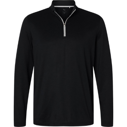 Custom Mens Icon 2.0 Quarter-Zip Puma Black