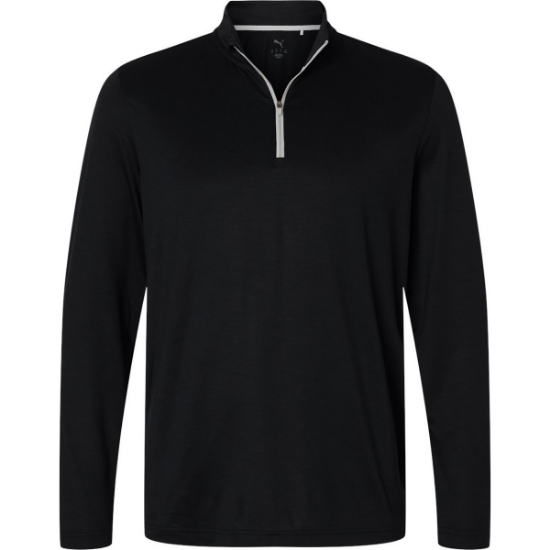 Custom Mens Icon 2.0 Quarter-Zip Puma Black