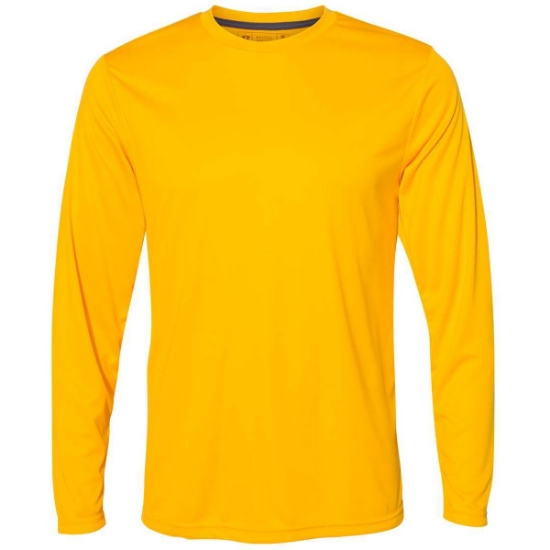 Custom Unisex Core Performance Long Sleeve T-Shirt Gold