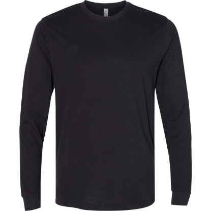 Custom Unisex Sueded Long Sleeve T-Shirt Black