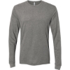 Custom Unisex Sueded Long Sleeve T-Shirt Dark Heather Grey