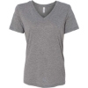 Custom Womens Relaxed Triblend V-Neck Tee Grey Triblend