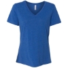 Custom Womens Relaxed Triblend V-Neck Tee True Royal Triblend
