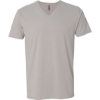 Custom Mens Sueded V-Neck T-Shirt Light Grey