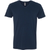 Custom Mens Sueded V-Neck T-Shirt Midnight Navy