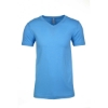 Custom Mens Sueded V-Neck T-Shirt Turquoise