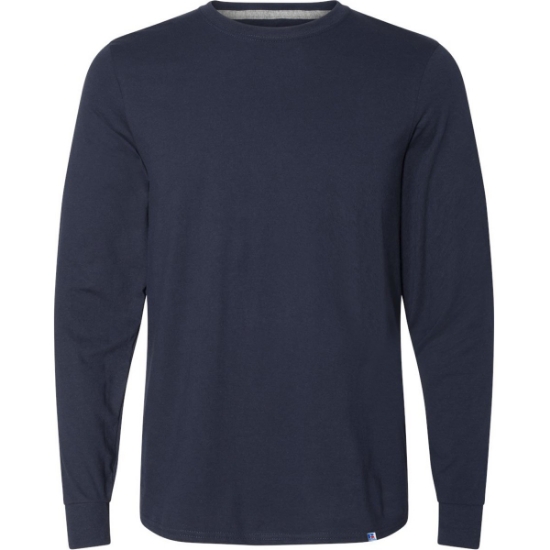 Custom Unisex Dri Power® CVC Performance Long Sleeve T-Shirt Navy
