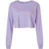 Custom Womens FWD Fashion Crop Long Sleeve Tee Dark Lavender