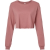 Custom Womens FWD Fashion Crop Long Sleeve Tee Mauve