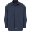Custom Mens Long Sleeve Performance Team Shirt Dark Navy/ Smoke