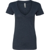 Custom Women’s CVC Deep V-Neck T-Shirt Midnight Navy