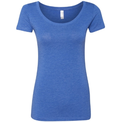 Custom Women’s Triblend Scoop Neck T-Shirt Vintage Royal