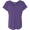 Custom Women’s Triblend Dolman T-Shirt Purple Rush