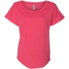 Custom Women’s Triblend Dolman T-Shirt Vintage Shocking Pink