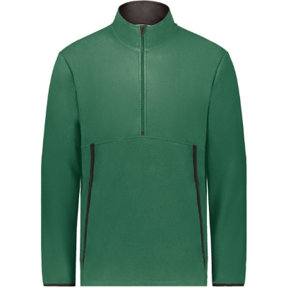 Custom Unisex Eco Revive™ Polar Fleece Quarter-Zip Pullover Dark Green