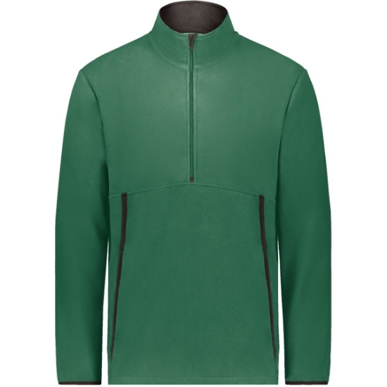 Custom Unisex Eco Revive™ Polar Fleece Quarter-Zip Pullover Dark Green