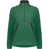 Custom Womens Eco Revive™ Polar Fleece Quarter-Zip Pullover Dark Green