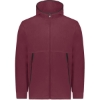 Custom Unisex Eco Revive™ Polar Fleece Hooded Full-Zip Jacket Maroon