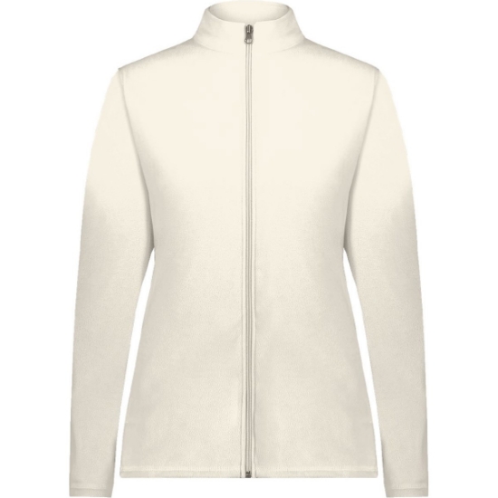 Custom Womens Eco Revive™ Micro-Lite Fleece Full-Zip Jacket Oyster