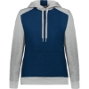 Custom Womens Eco Revive™ Three-Season Triblend Fleece Hooded Sweatshirt Navy/ Grey Heather