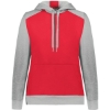 Custom Womens Eco Revive™ Three-Season Triblend Fleece Hooded Sweatshirt Scarlet/ Grey Heather