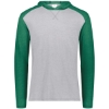 Custom Unisex Gameday Vintage Hooded T-Shirt Grey Heather/ Kelly Heather