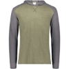 Custom Unisex Gameday Vintage Hooded T-Shirt Olive Heather/ Carbon Heather