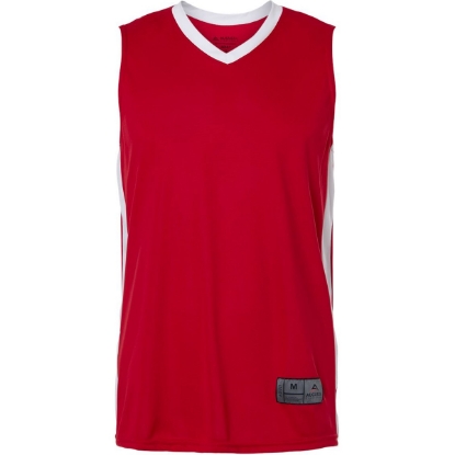 Custom Mens Match-Up Basketball Jersey Scarlet/ White