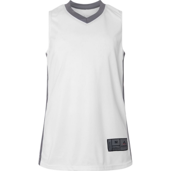 Custom Youth Match-Up Basketball Jersey White/ Graphite