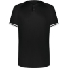 Custom Mens Cutter Henley Jersey Black/ White