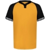 Custom Mens Cutter Henley Jersey Gold/ Black
