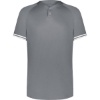 Custom Mens Cutter Henley Jersey Graphite/ White