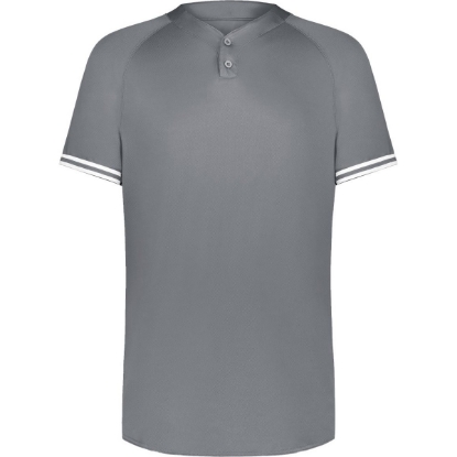 Custom Mens Cutter Henley Jersey Graphite/ White