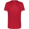 Custom Mens Cutter Henley Jersey Scarlet/ White