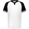 Custom Mens Cutter Henley Jersey White/ Black