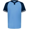 Custom Youth Cutter Henley Jersey Columbia Blue/ Navy