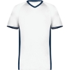 Custom Mens Cutter V-Neck Jersey White/ Navy