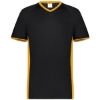 Custom Youth Cutter V-Neck Jersey Black/ Gold