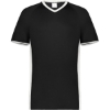 Custom Youth Cutter V-Neck Jersey Black/ White