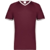 Custom Youth Cutter V-Neck Jersey Maroon/ White