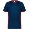 Custom Youth Cutter V-Neck Jersey Navy/ Scarlet