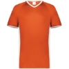 Custom Youth Cutter V-Neck Jersey Orange/ White